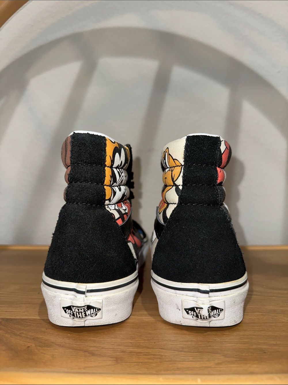 2015 Vans Disney Sk8-Hi sneakers featuring Mickey, Goofy, Pluto, and Donald - Picture 3 of 11
